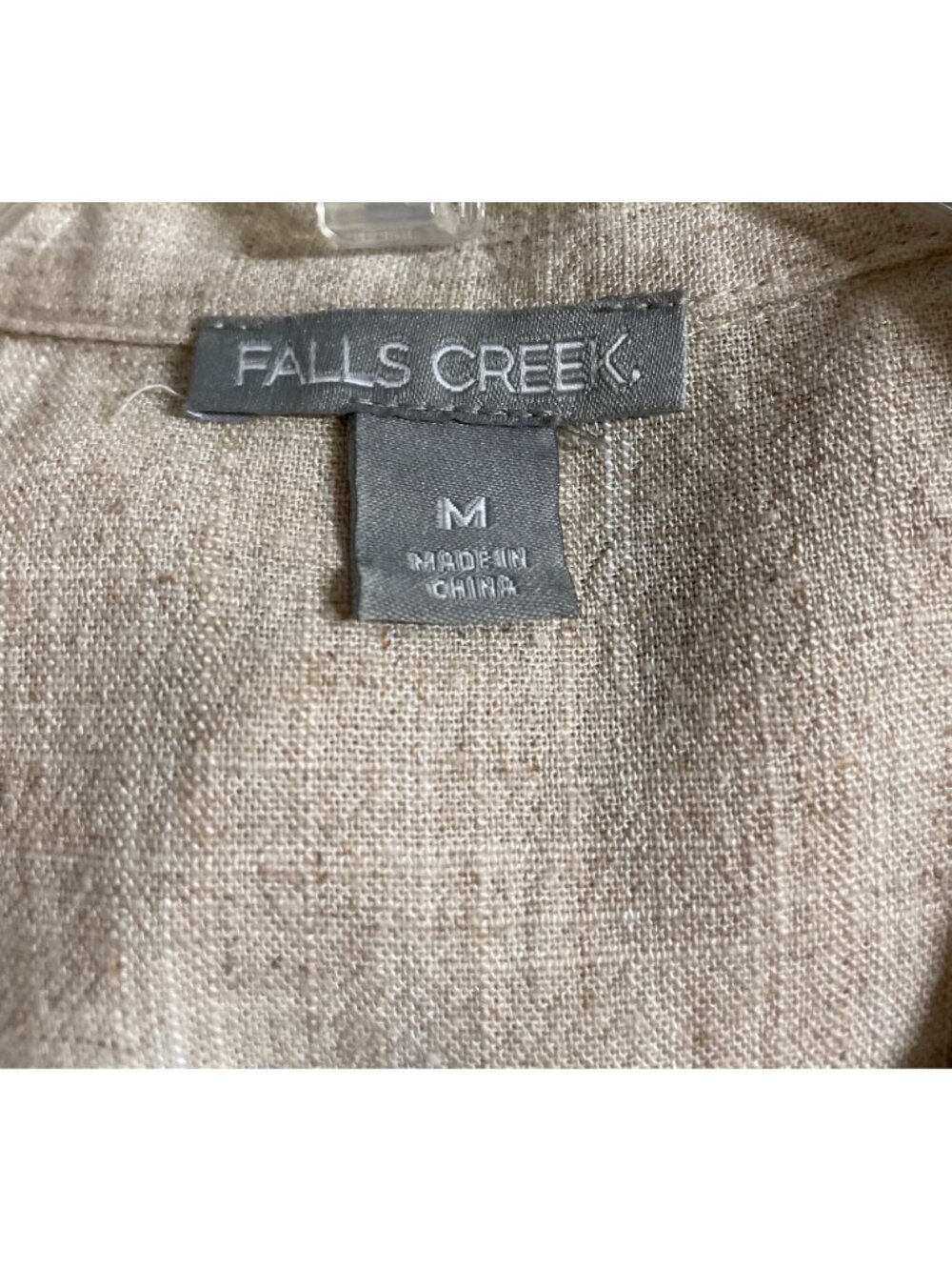 Falls Creek Sleeveless Beige Button-Front Midi Dress w/Belt Size Womens MED - Picture 7 of 11